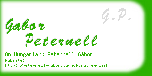 gabor peternell business card